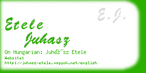 etele juhasz business card